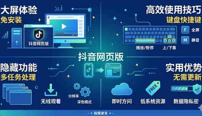 抖音网页版高效使用技巧 隐藏功能与创作者优势详解